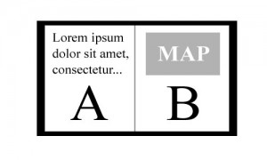 Sample spread: a map and its associated text.